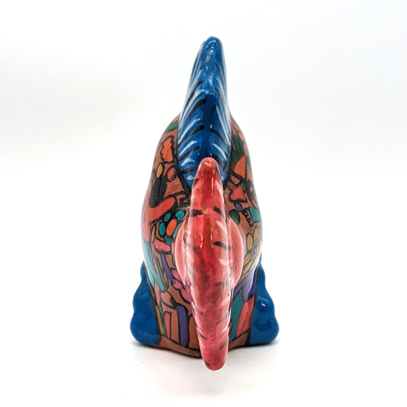 Mexican Isidoro Talavera Fish Folk Art Hand Painted Multicolored Mythology Scene - Picture 10 of 12